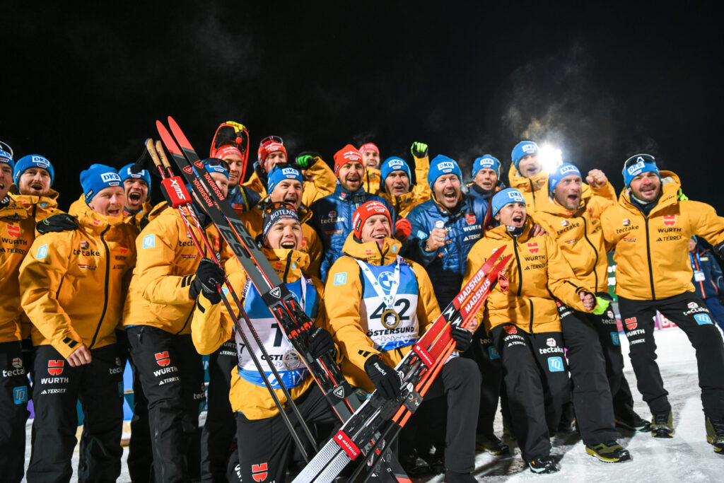 26.11.2023, Oestersund, Sweden, (SWE): Justus Strelow (GER), Roman Rees (GER), (l-r) - IBU World Cup Biathlon, individual men, Oestersund (SWE). www.nordicfocus.com. © Authamayou/NordicFocus. Every downloaded picture is fee-liable.